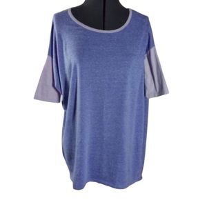 LuLaRoe Simply Comfortable Oversized Tee T Shirt Top Size S Color Block Purple